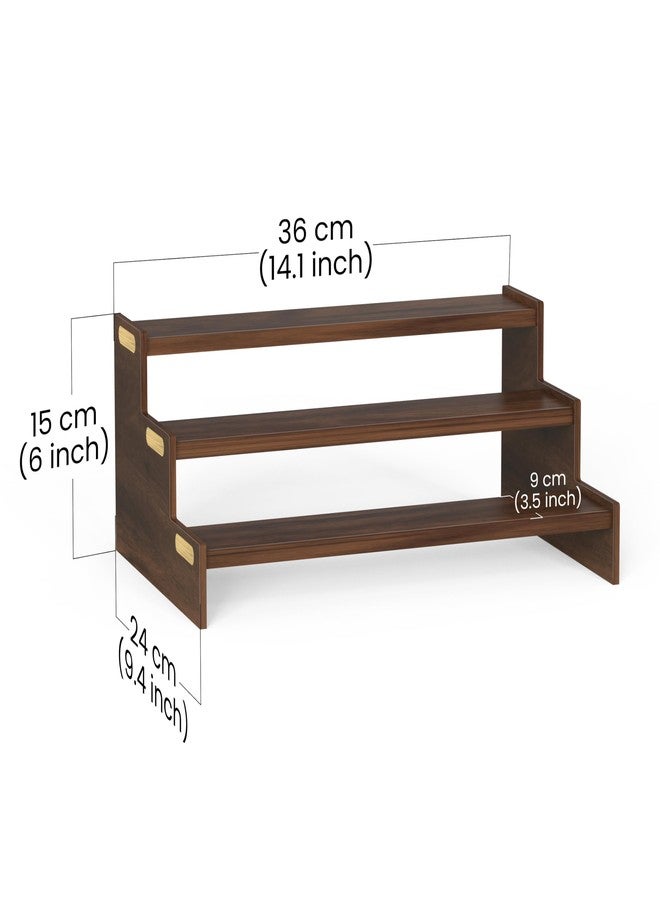 BLUEWUD Dolvin Ladder Style Engineering Wood Spice Masala Rack Shelf Stand Organizer/Spice Bottle Display Rack & Cup Stand for Home & Kitchen, DIY (Do it Yourself), (Brown Maple, 36 X 24 X 15 Cm) - Image 5